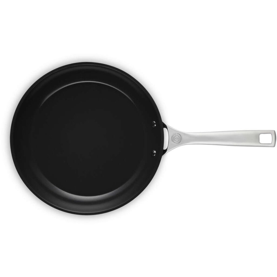 Le Creuset Essential Stegepande m. Keramisk Belgning 26 cm, Sort