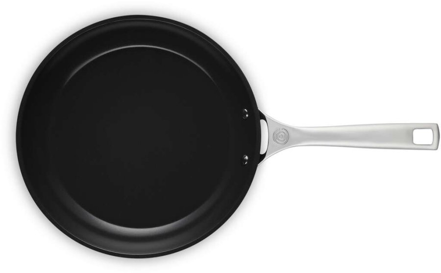 Le Creuset Essential Stegepande m. Keramisk Belgning 26 cm, Sort