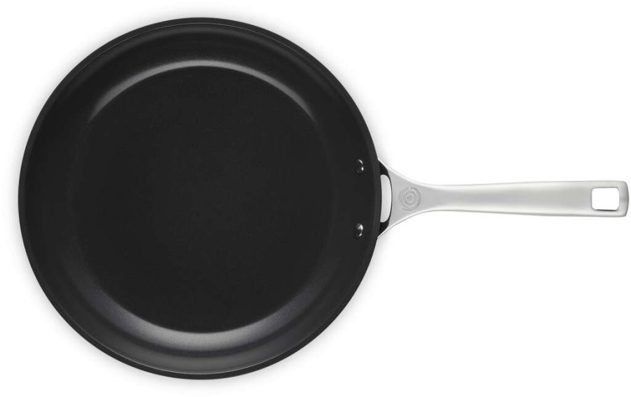 Le Creuset Essential Stegepande m. Keramisk Belgning 28 cm, Sort