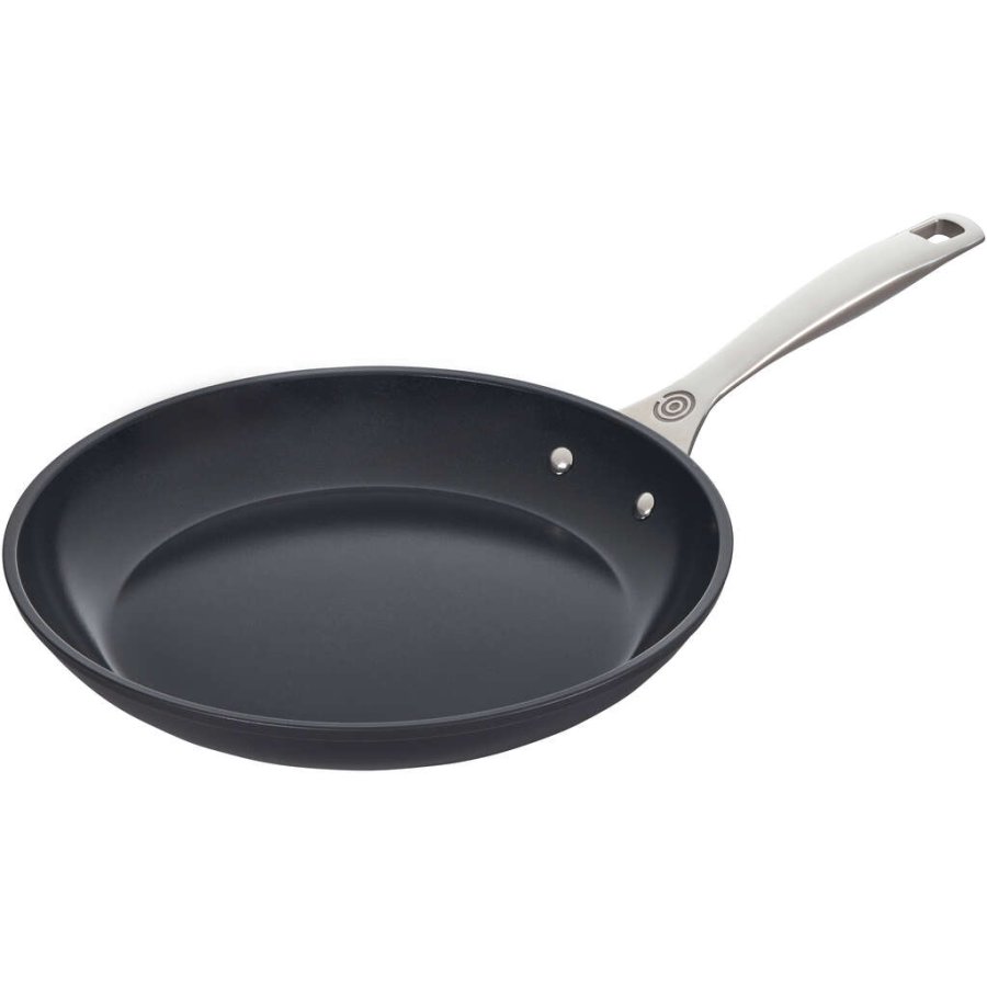 Le Creuset Essential Stegepande m. Keramisk Belgning 28 cm, Sort