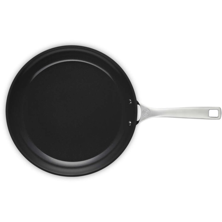 Le Creuset Essential Stegepande m. Keramisk Belgning 30 cm, Sort