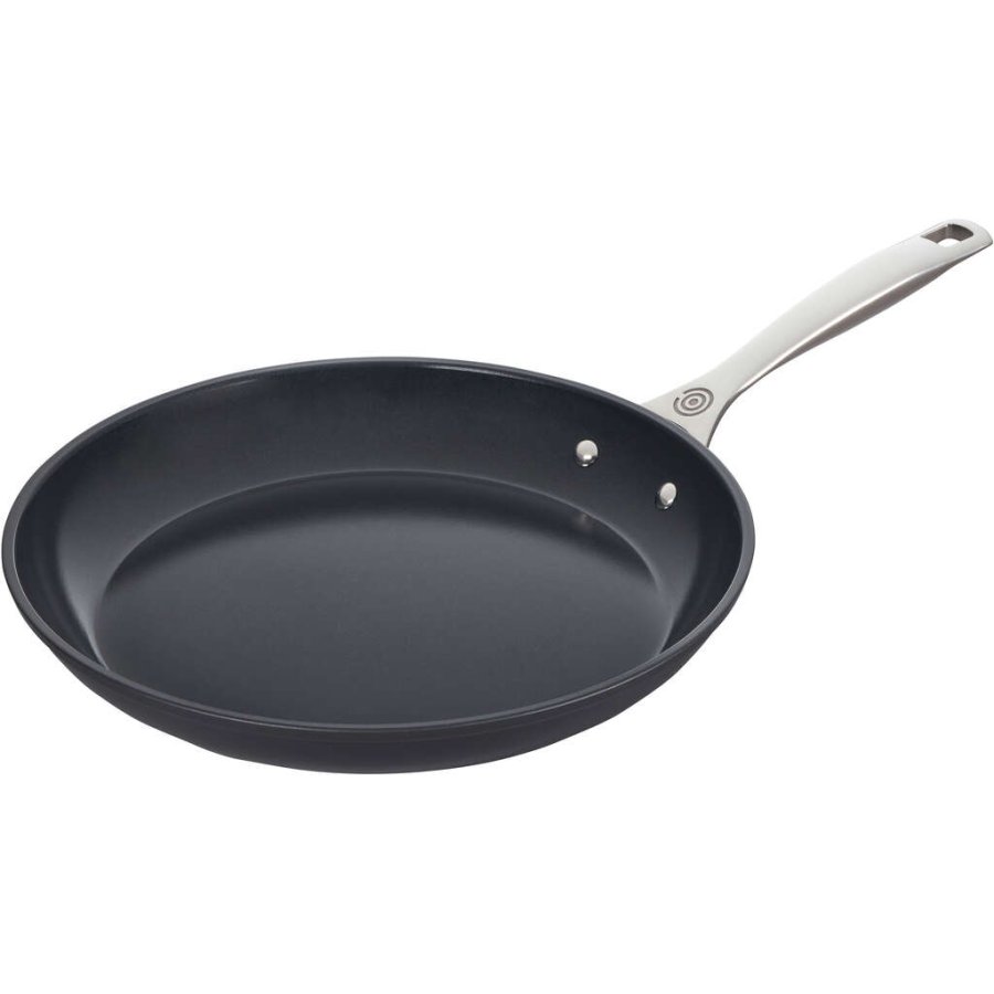 Le Creuset Essential Stegepande m. Keramisk Belgning 30 cm, Sort