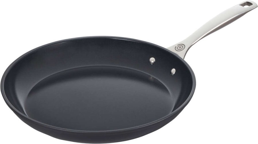 Le Creuset Essential Stegepande m. Keramisk Belgning 30 cm, Sort