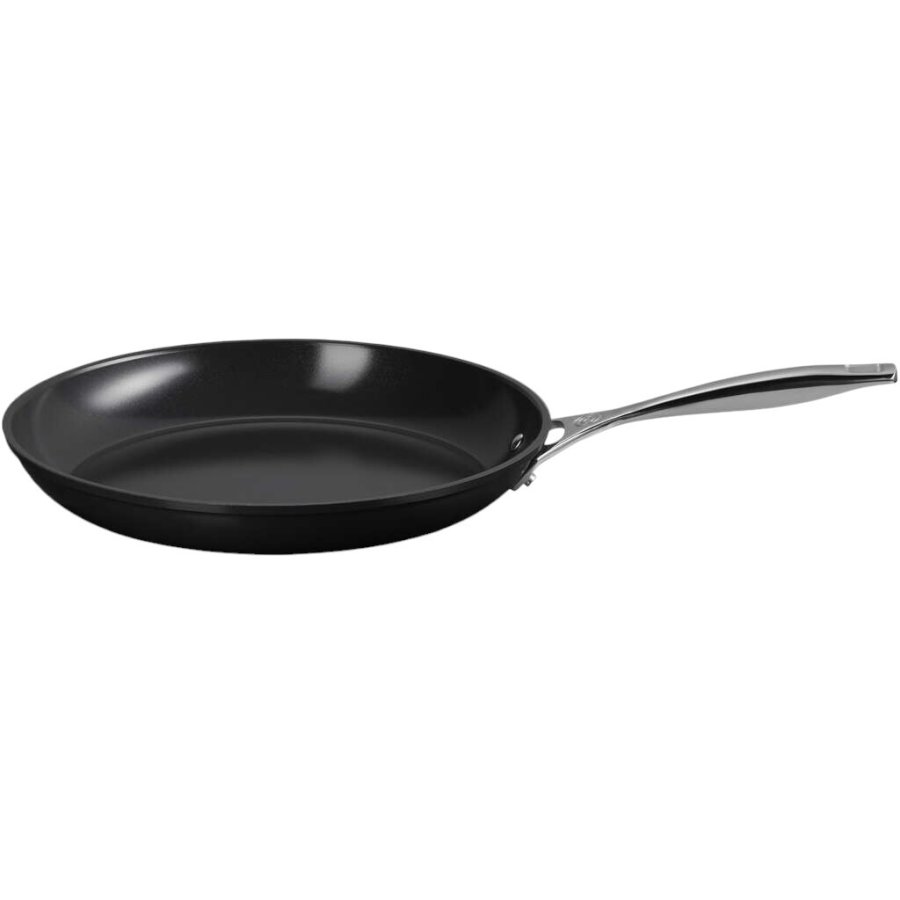 Le Creuset Essential Stegepande m. Keramisk Belgning 30 cm, Sort