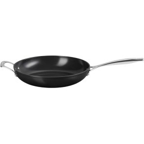 Le Creuset Essential Dyb Stegepande m. Keramisk Non-stick Belgning 30 cm, Sort