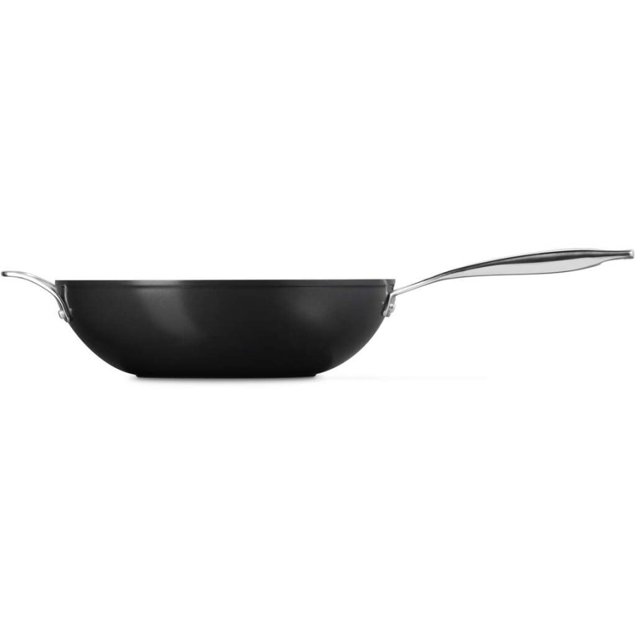 Le Creuset Essential Wok m. Keramisk Belgning 30 cm, Sort