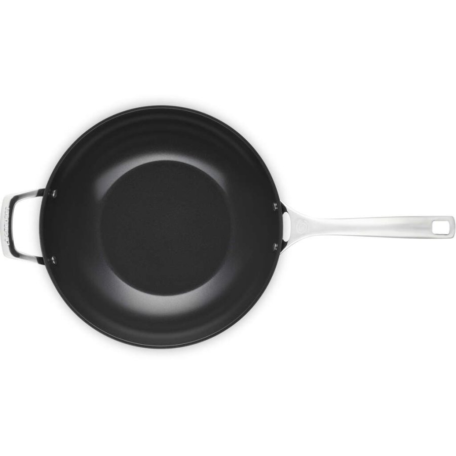 Le Creuset Essential Wok m. Keramisk Belgning 30 cm, Sort