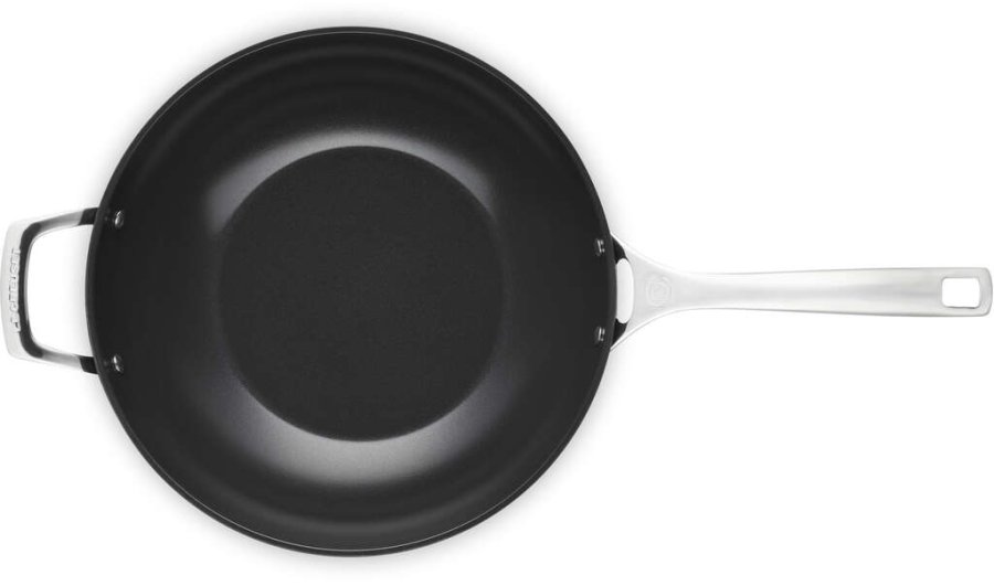 Le Creuset Essential Wok m. Keramisk Belgning 30 cm, Sort