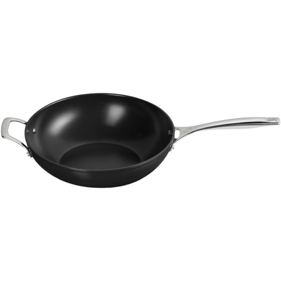 Le Creuset Essential Wok m. Keramisk Belgning 30 cm, Sort