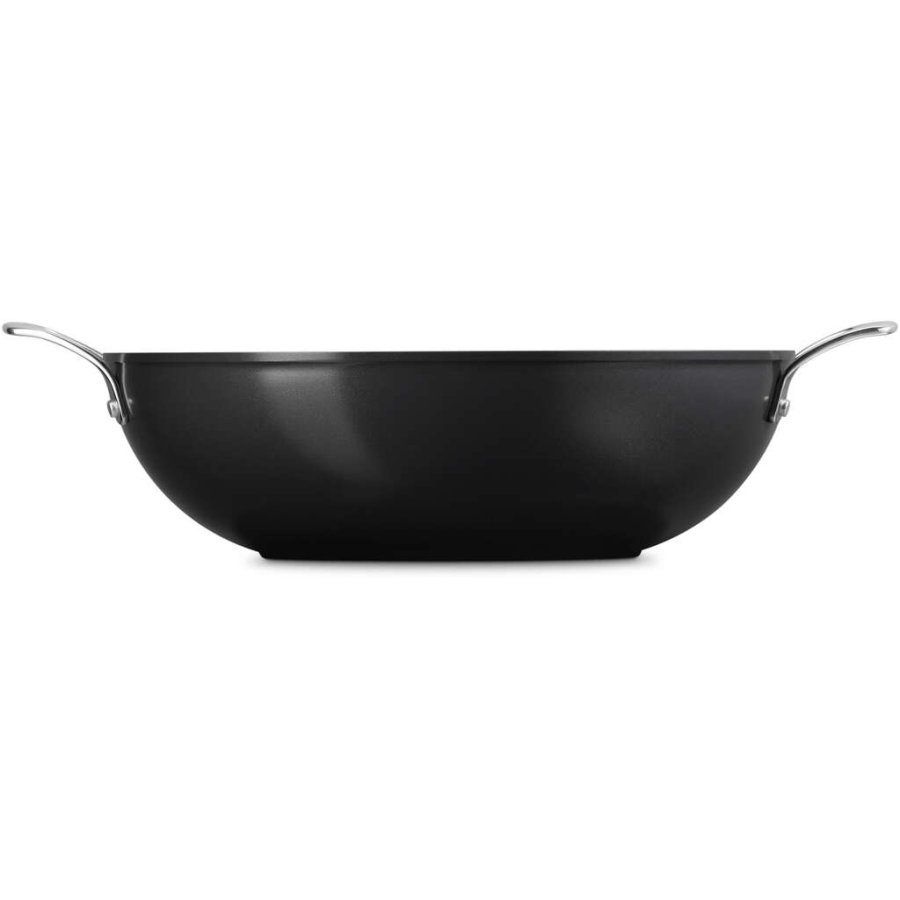 Le Creuset Essential Wok m. Keramisk Belgning 32 cm, Sort