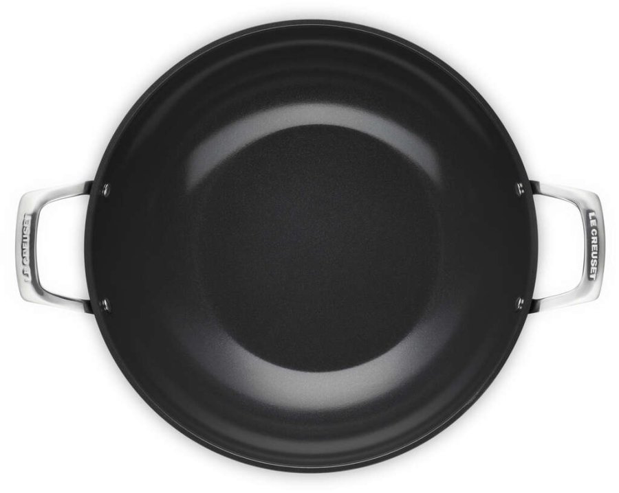 Le Creuset Essential Wok m. Keramisk Belgning 32 cm, Sort