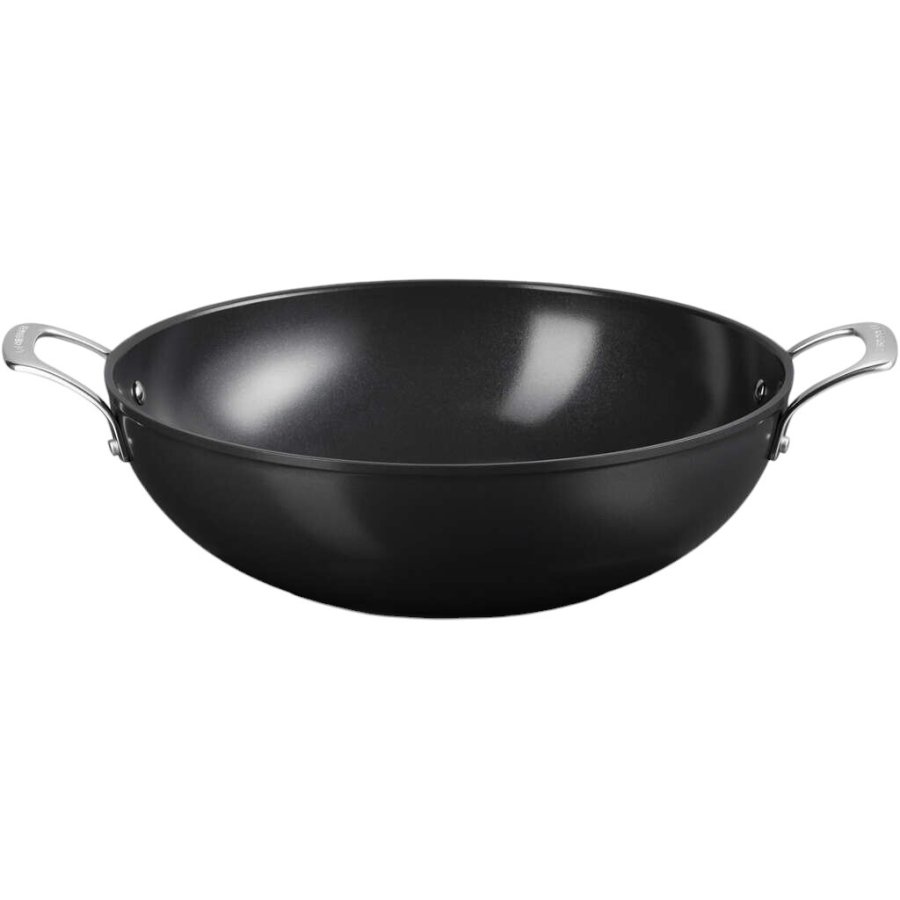 Le Creuset Essential Wok m. Keramisk Belgning 32 cm, Sort