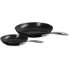 Le Creuset Essential Stegepande m. Keramisk Belgning 2 stk. 20/26 cm, Sort