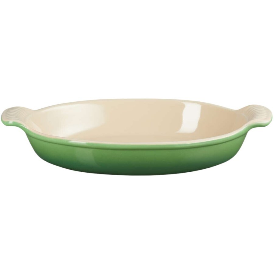 Le Creuset Herritage Ovalt Fad 28 cm, Bamboo