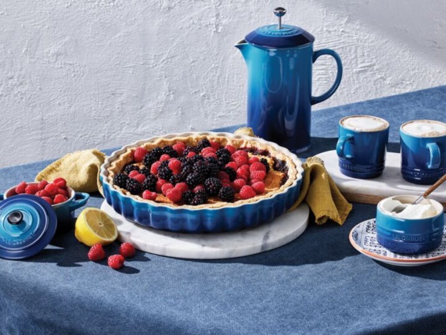 Le Creuset Heritage Trtefad 28 cm, Azure