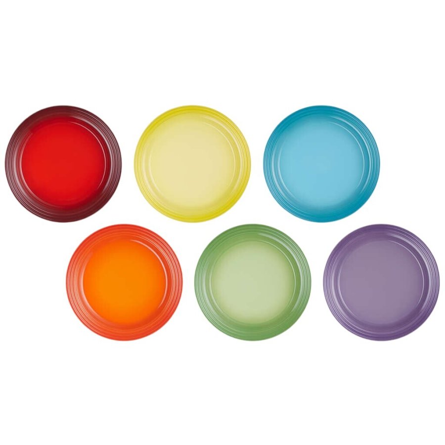 Le Creuset Rainbow Tallerken 6 stk. 27 cm, Rainbow