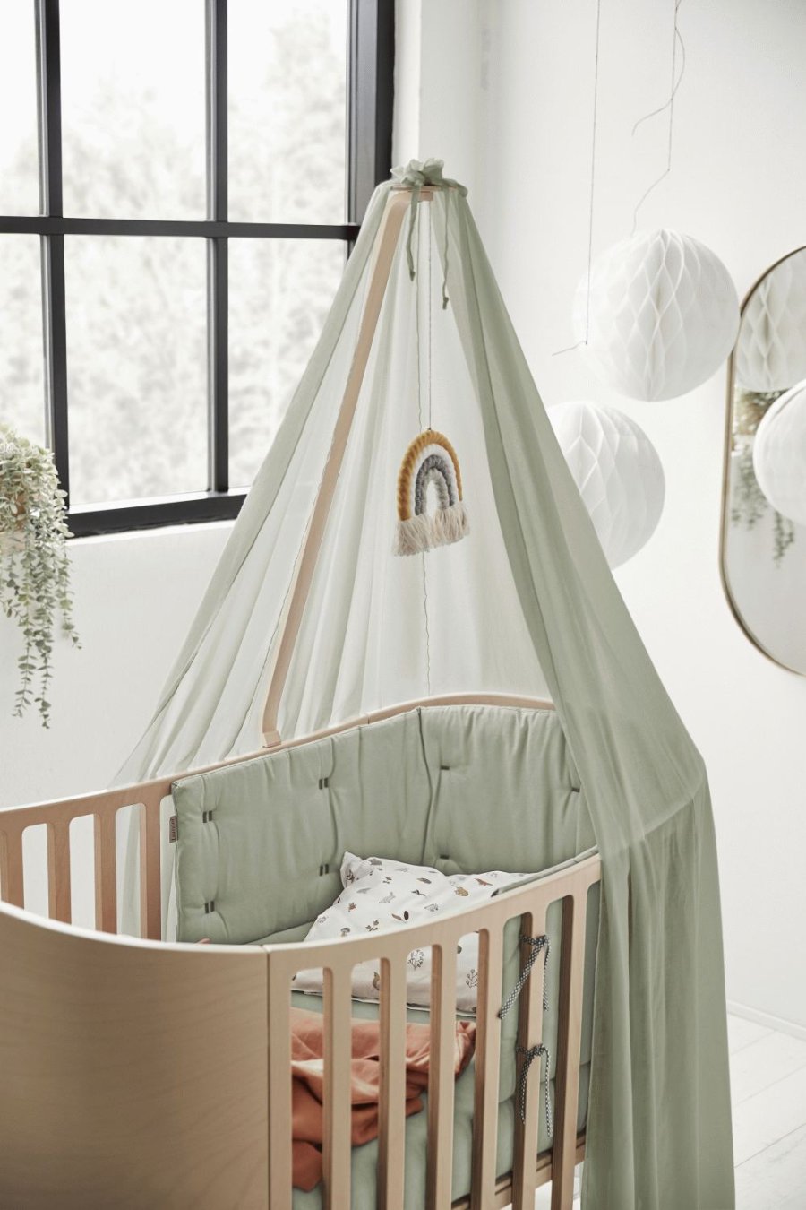 Leander Sengerand til Classic Babyseng 158 cm, Sage Green