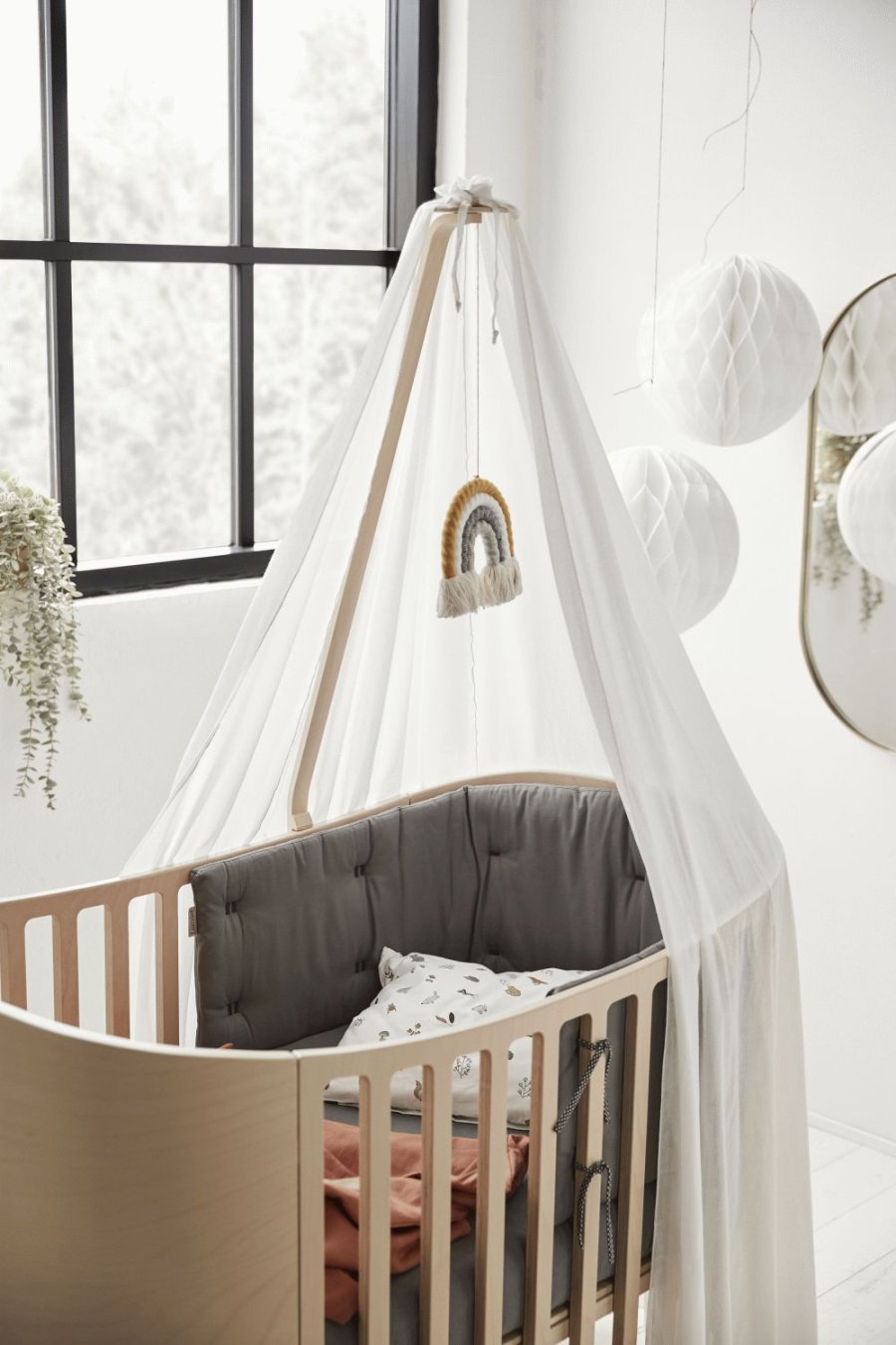 Leander Himmel til Classic Babyseng 180 cm, Hvid