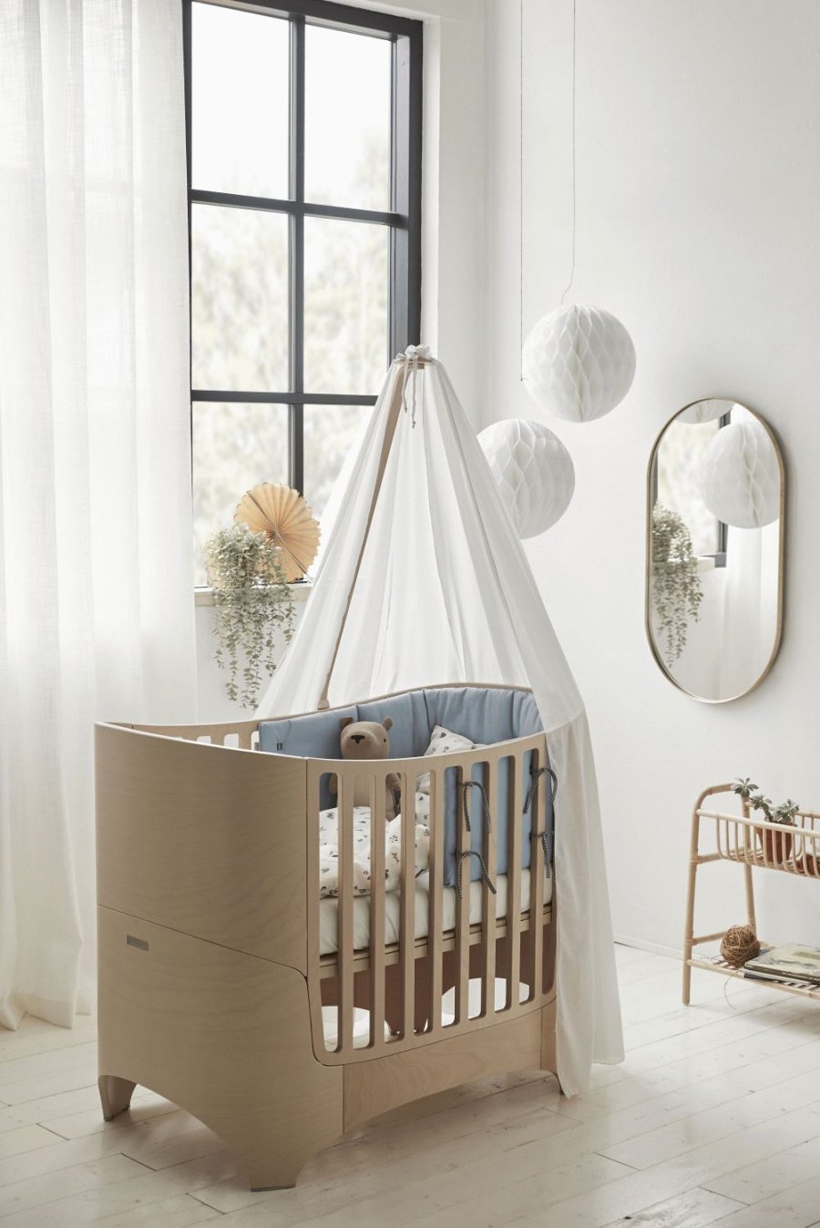 Leander Himmel til Classic Babyseng 180 cm, Hvid