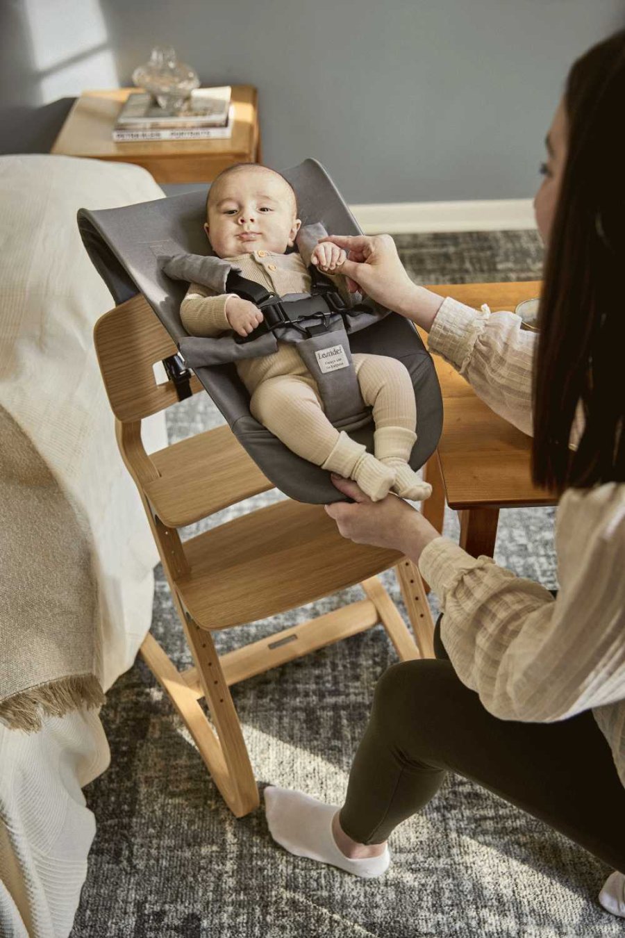 Leander Babyindsats til H�jstol, Cool Grey