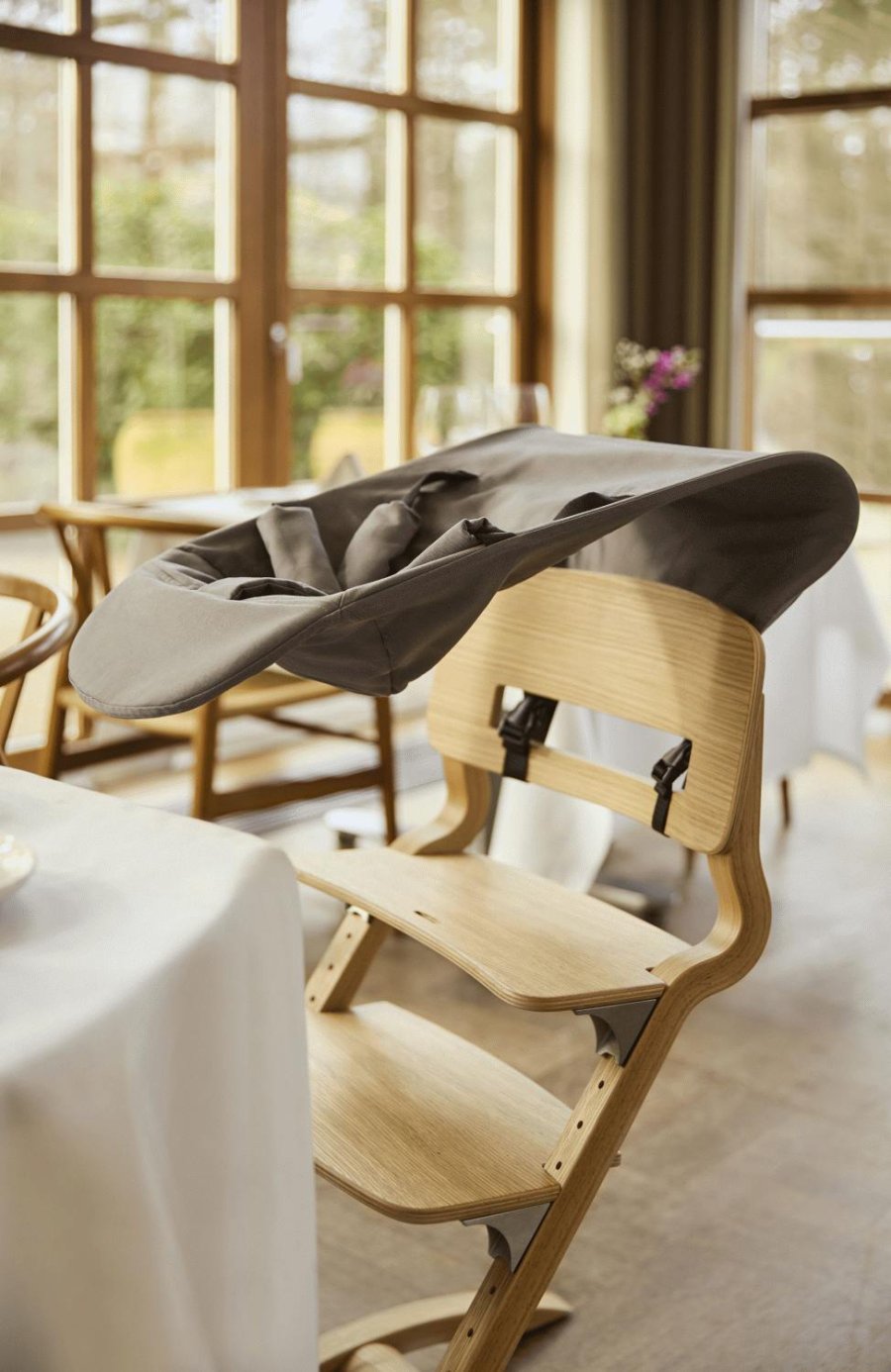 Leander Babyindsats til H�jstol, Cool Grey