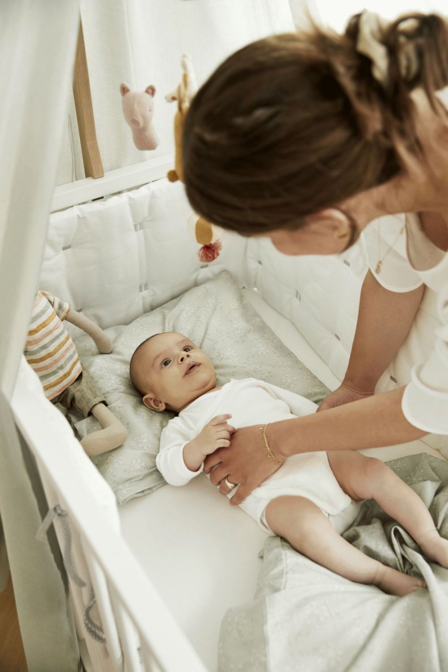 Leander Sengerand til Linea/Luna Babyseng 180 cm, Snow