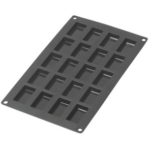 Lékué Financier Kageform 20 Huller 30 cm, Sort