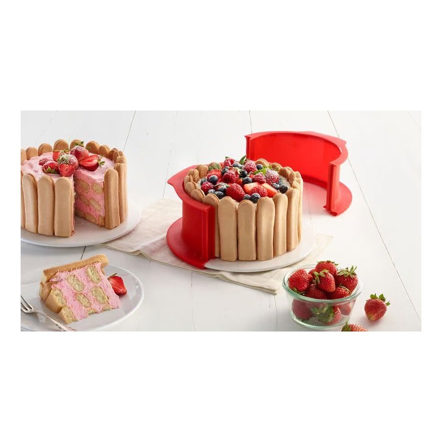 Lékué Charlotte Springform Keramisk Bund 18 cm, Rd