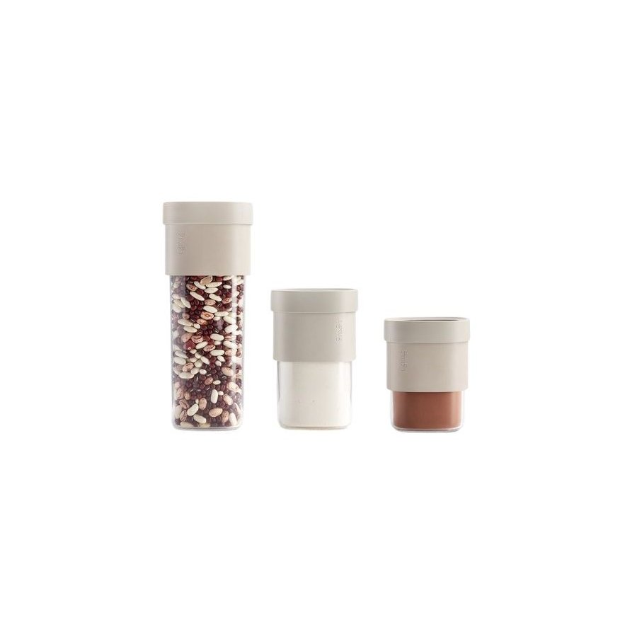 Lku Flip Storage Aufbewahrungsbox 3er Set, Cream