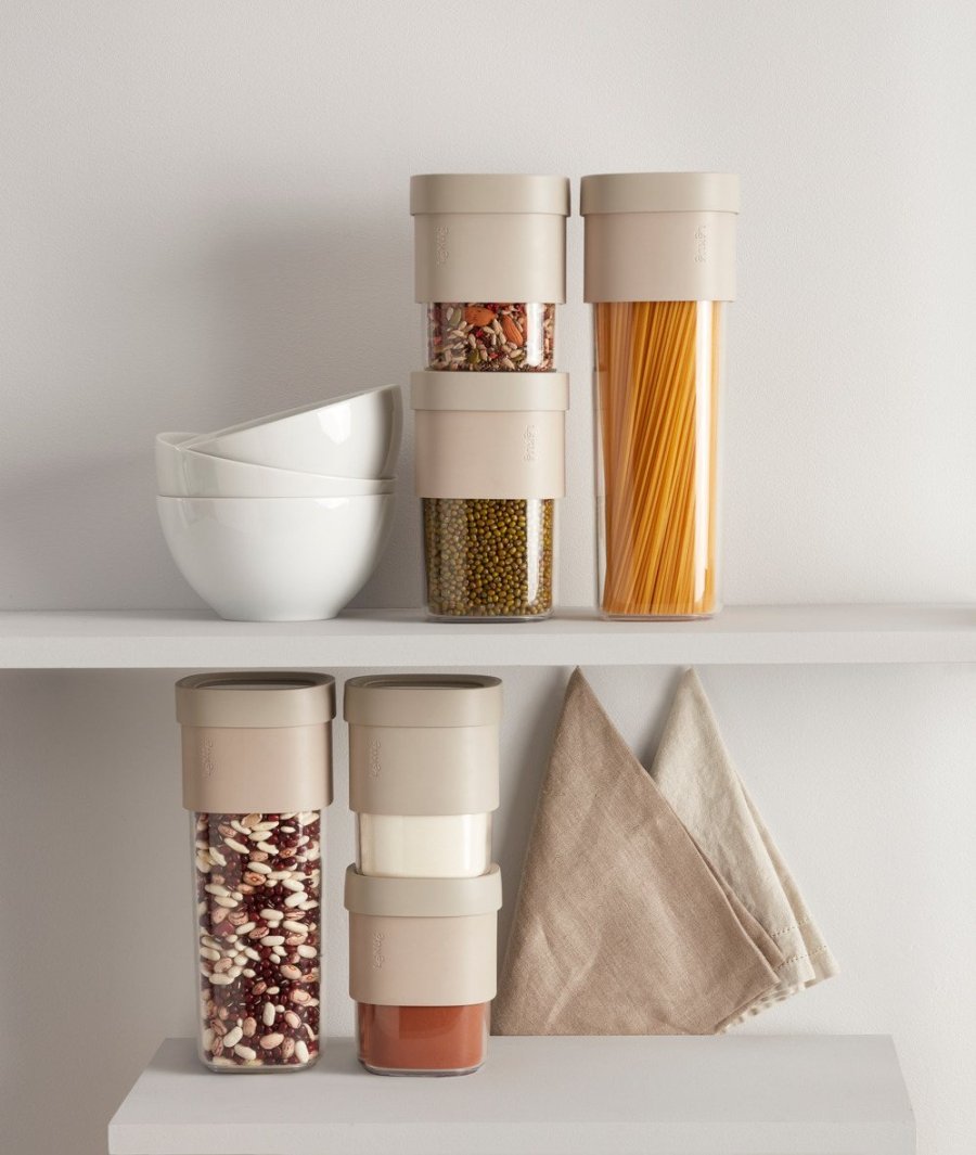 Lku Flip Storage Aufbewahrungsbox 1350-1600 ml, Cream