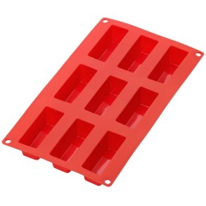 Lékué Kageform 9 Huller 30 cm, Rød