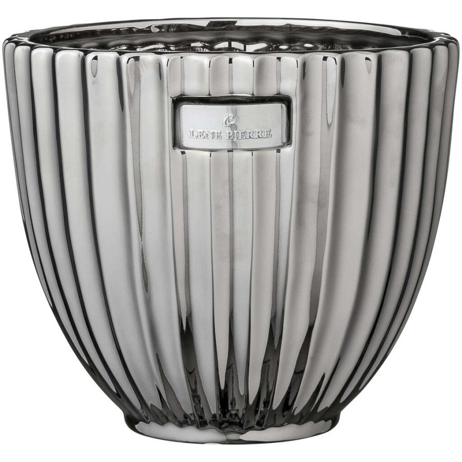 Lene Bjerre Rosalie Blumentopf H16 cm, Silber