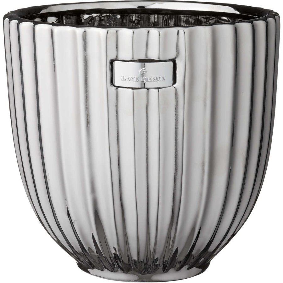 Lene Bjerre Rosalie Blumentopf H19 cm, Silber