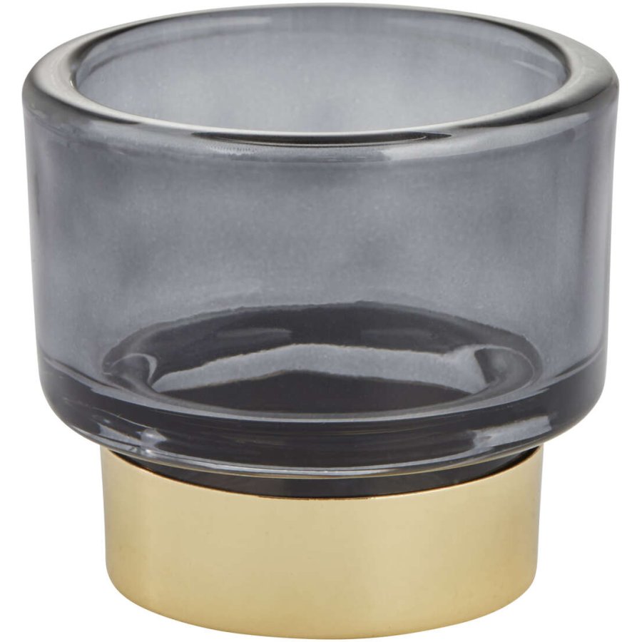 Lene Bjerre Miy Fyrfadsstage H7,5 cm, Mrkegr/Guld
