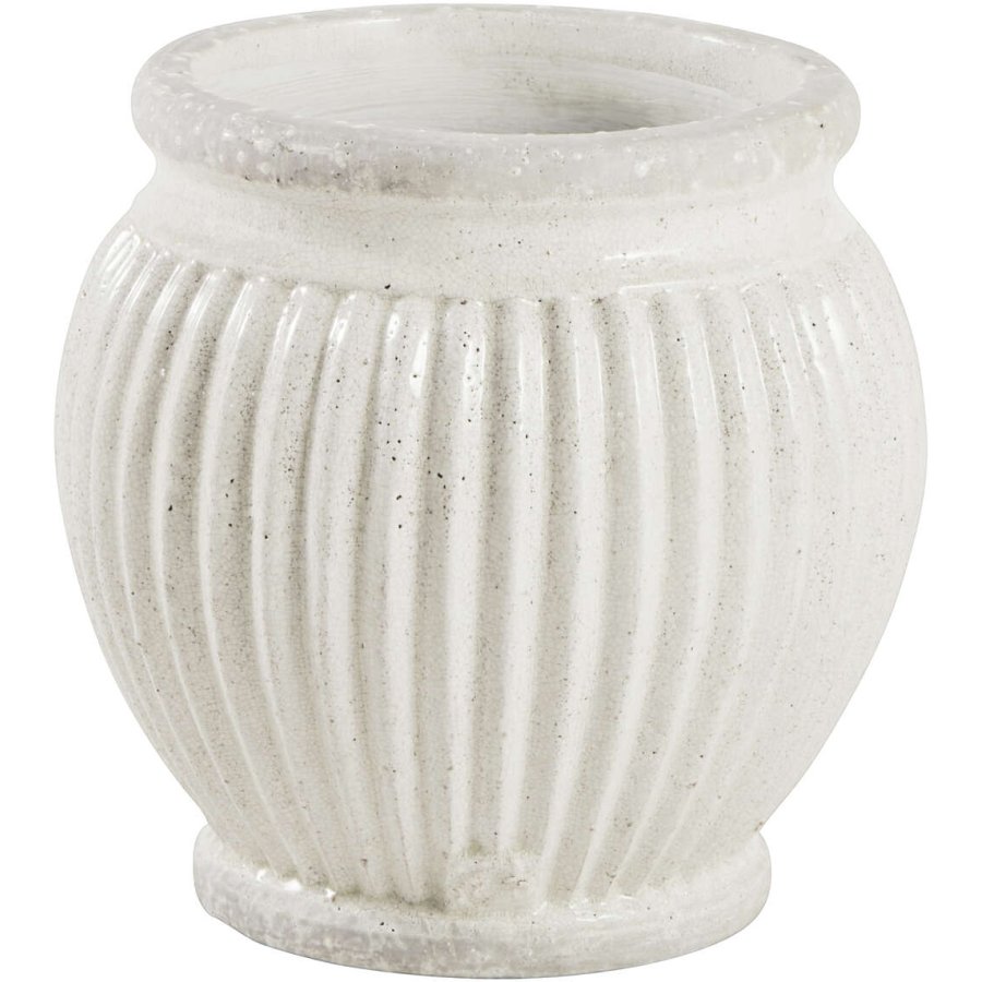 Lene Bjerre Catinia Blumentopf H13,5 cm, Wei