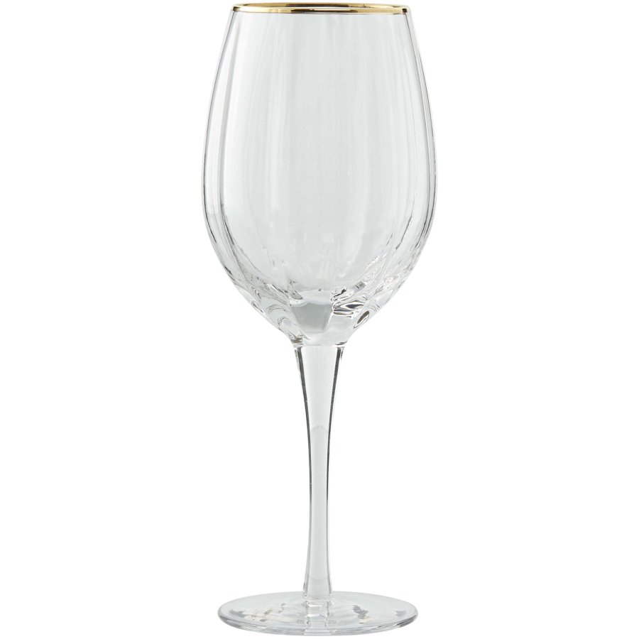 Lene Bjerre Claudine Hvidvinsglas 45,5 cl, Klar/Guld
