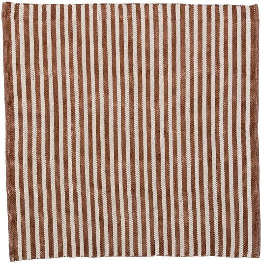 Lene Bjerre Strivie Tppe 150X150 cm, Gyldenbrun/Rhvid