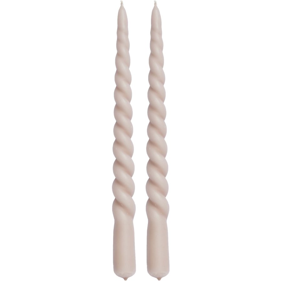 Lene Bjerre Twisted Stagelys 4 stk. 2,2 cm, Gammelrosa