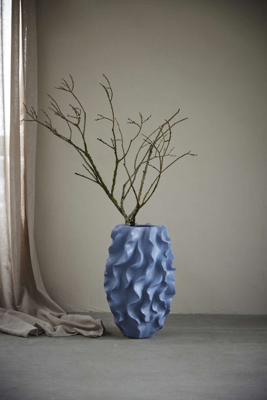 Lene Bjerre Sannia Vase H48 cm, Blau