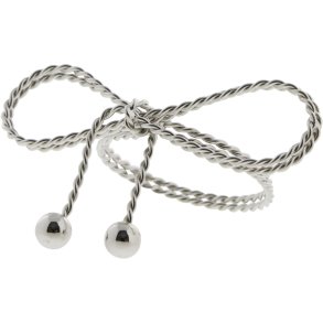 Lene Bjerre Sigrid Serviettenring Schleife 5 cm, Silbernes Finish