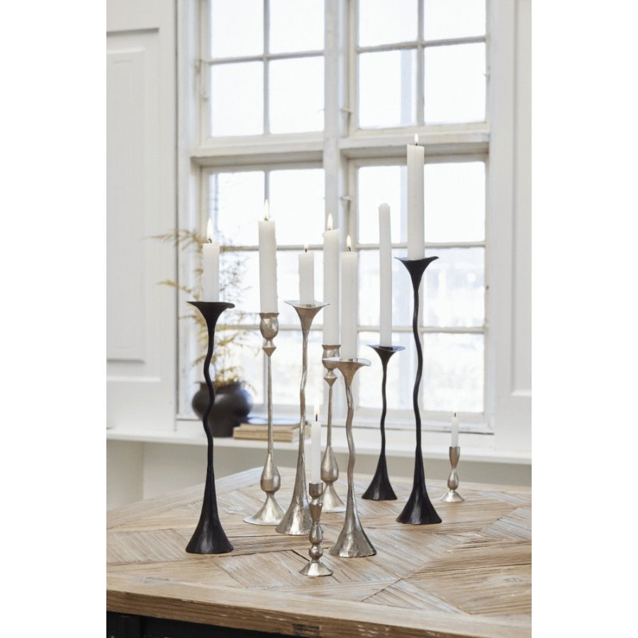 Lene Bjerre Ingrid Kerzenhalter H27 cm, Silberfarbenes Finish