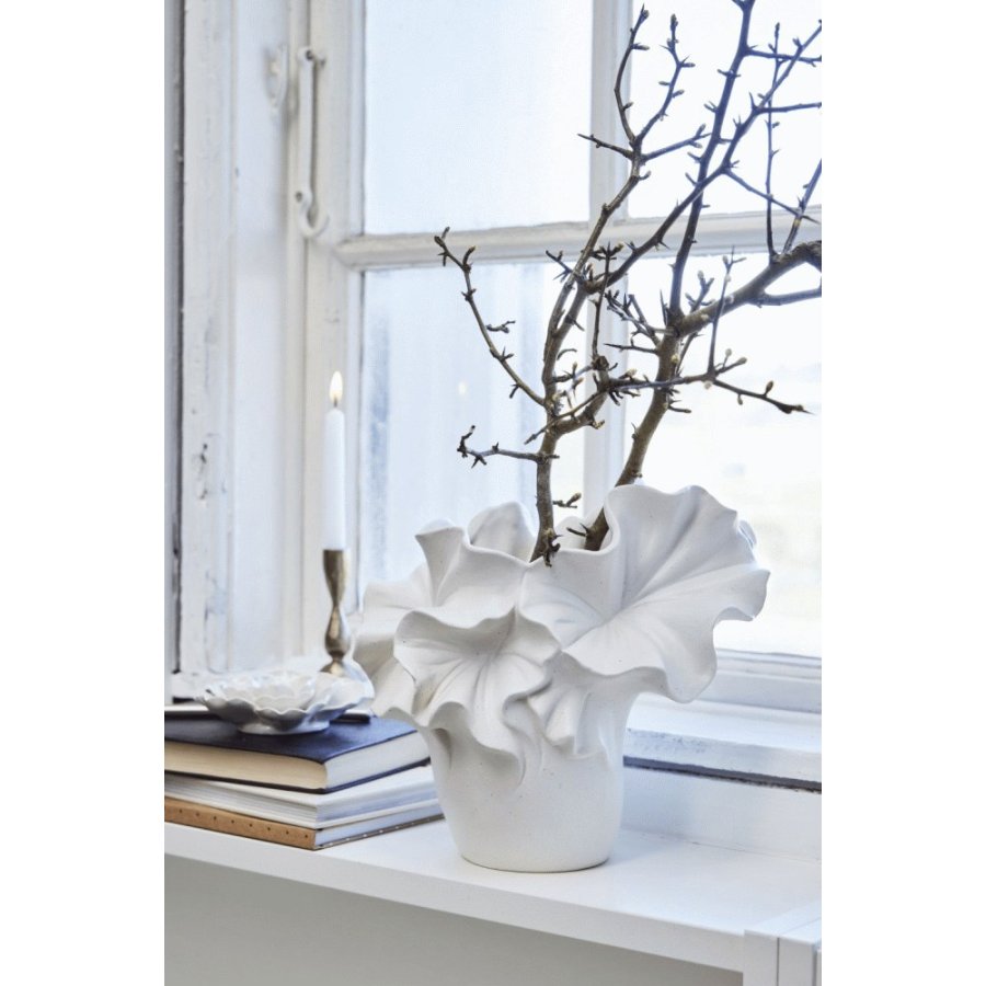 Lene Bjerre Isolinia Vase H21,6 cm, Weiß