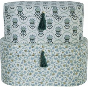 Lene Bjerre Ellen Aufbewahrungsbox 2er Set 38 cm, Cremeweiß/Beige