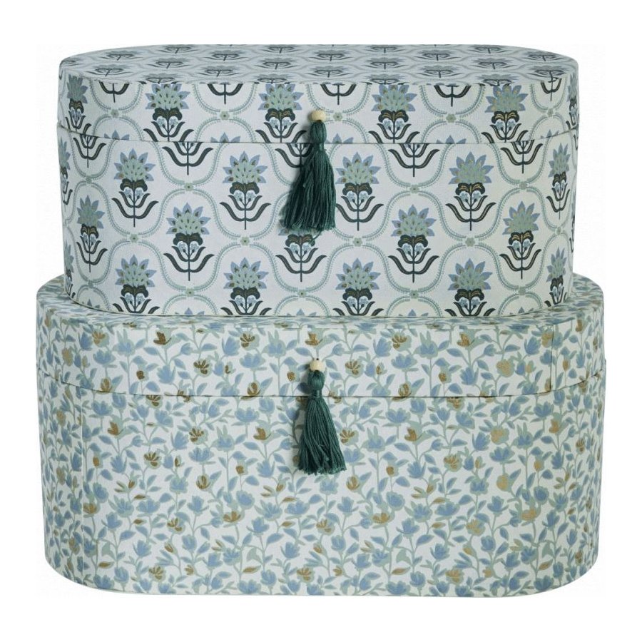 Lene Bjerre Ellen Aufbewahrungsbox 2er Set 38 cm, Cremeweiß/Beige