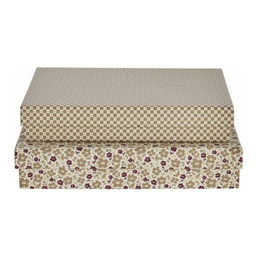 Lene Bjerre Ellen Aufbewahrungsbox 2er Set klein, Cremeweiß/Beige