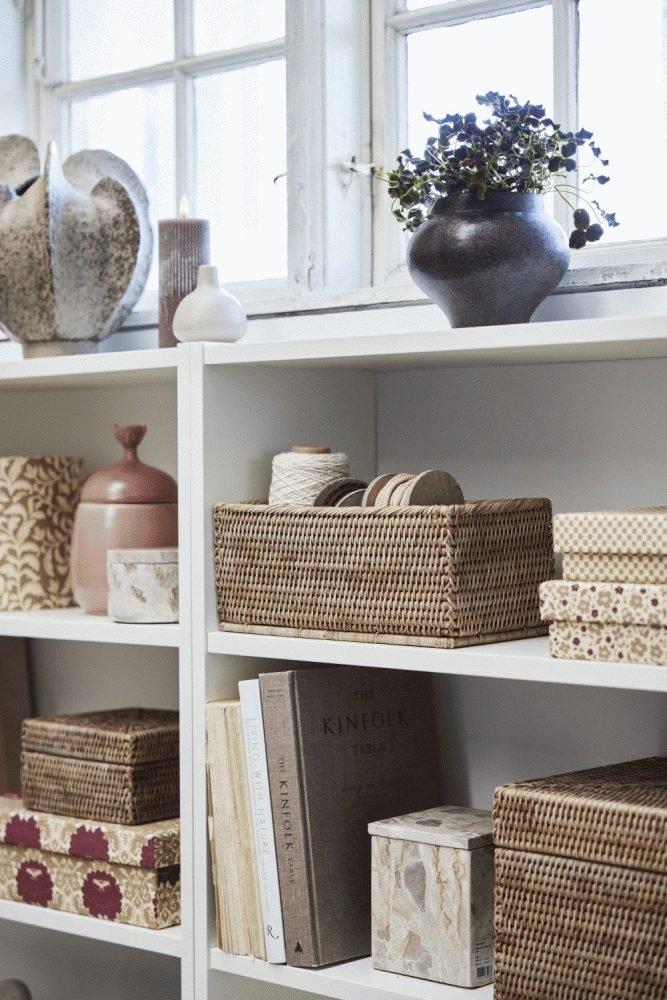 Lene Bjerre Ellen Aufbewahrungsbox 2er Set groß, Cremeweiß/Beige