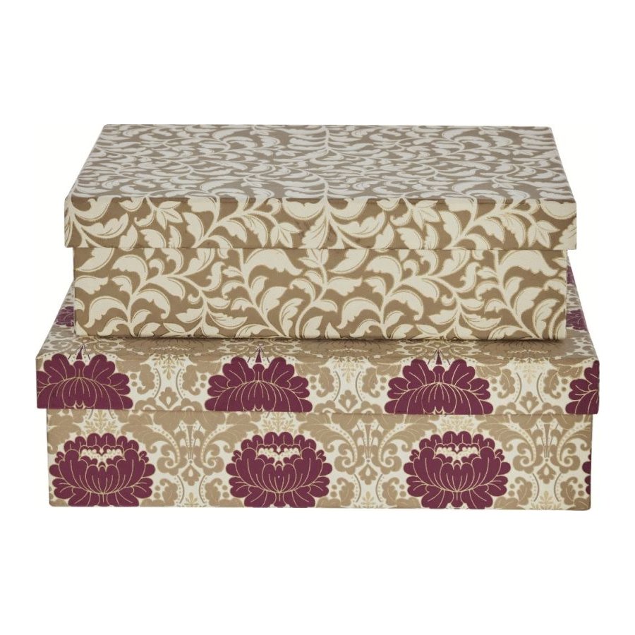 Lene Bjerre Ellen Aufbewahrungsbox 2er Set groß, Cremeweiß/Beige