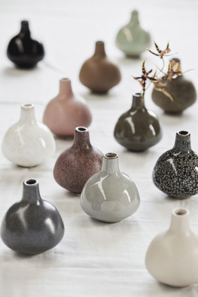 Lene Bjerre Helene Vase H9 cm, Grau