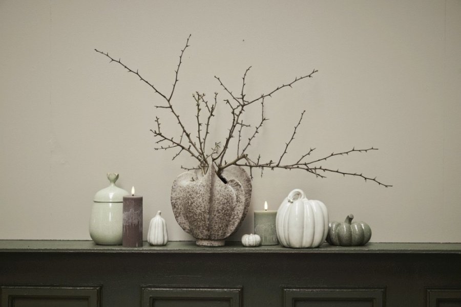 Lene Bjerre Helinna Deko Übertöpfe H22 cm, Staubiges Grün