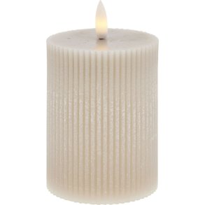 Lene Bjerre Lillia Stumpenkerze LED 7,5xH10 cm, Sand